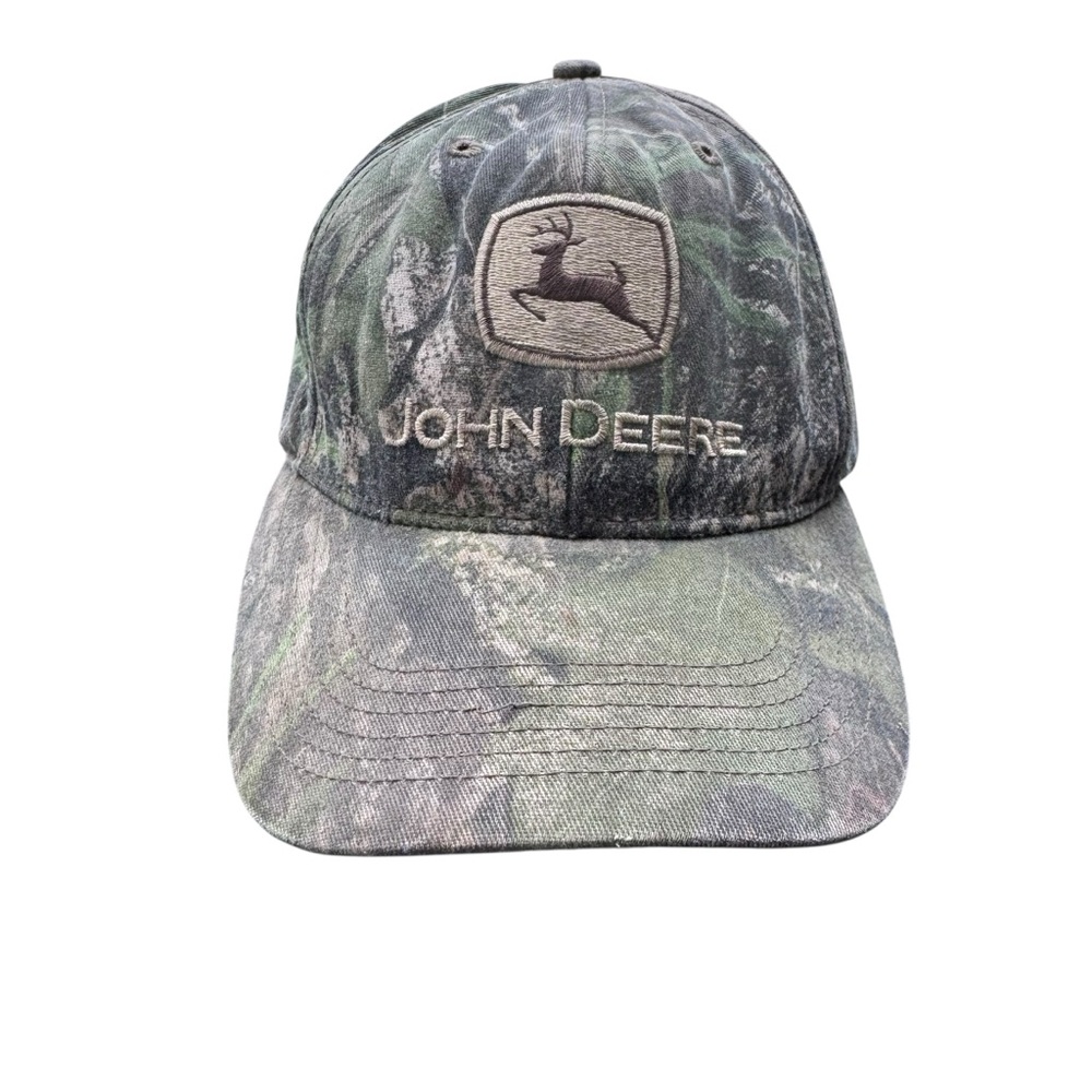 John Deere Tractor Camo Mossy Oak Snapback Adjustable Baseball Cap Hat OSFM
